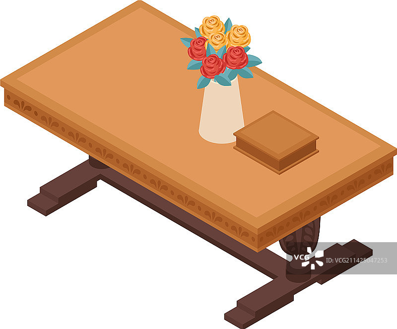 古董书桌2.5D组合图片素材