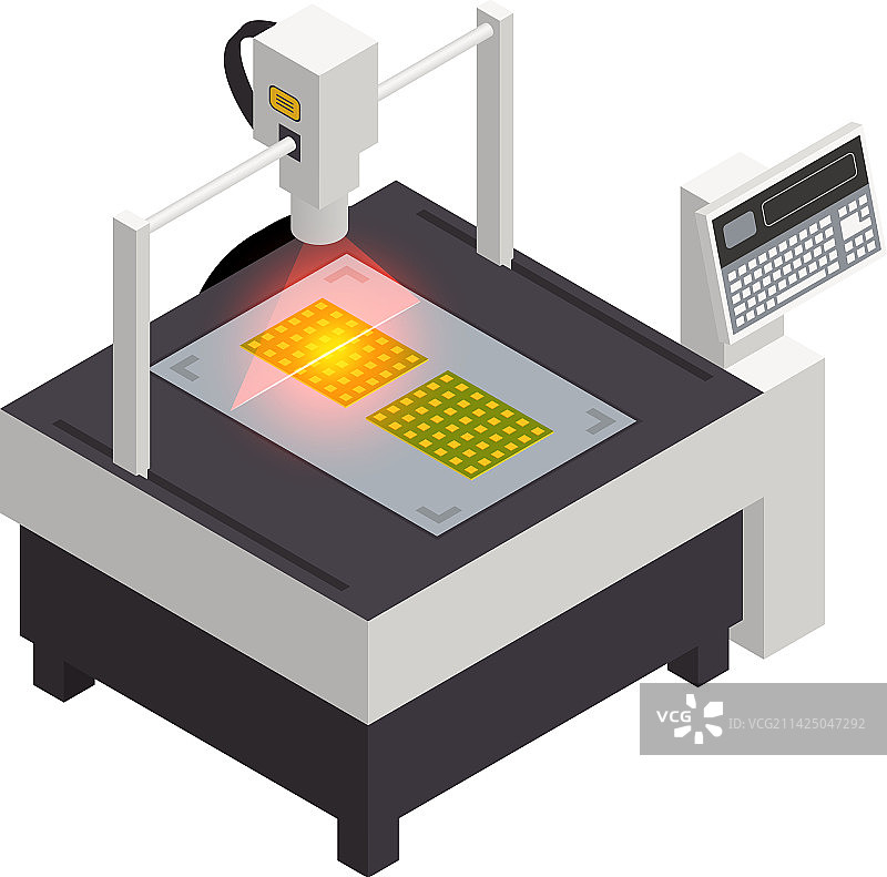 激光芯片生产场景图片素材