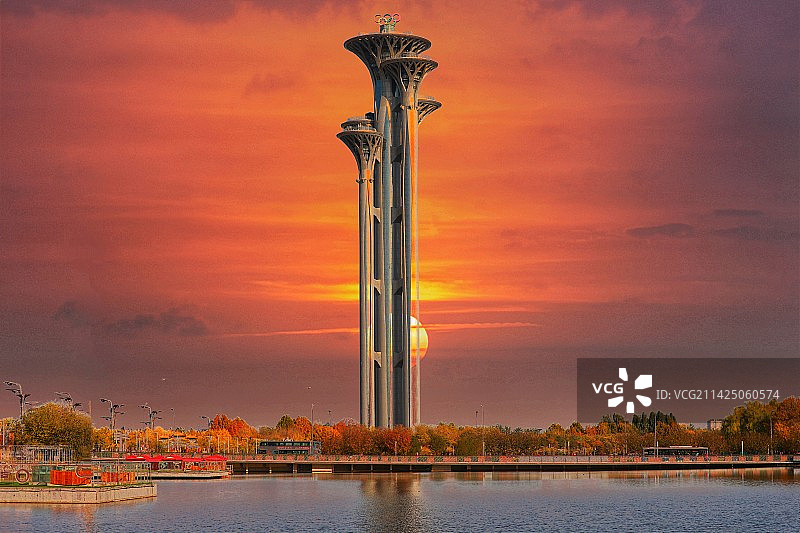 日落奥林匹克公园图片素材