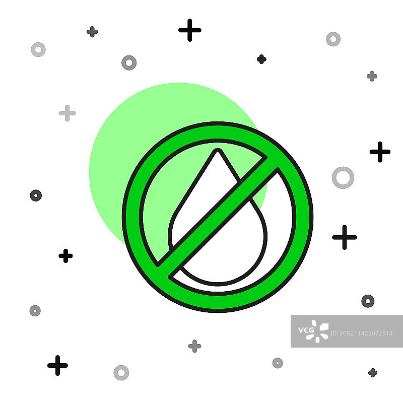 禁止滴水轮廓图标图片素材
