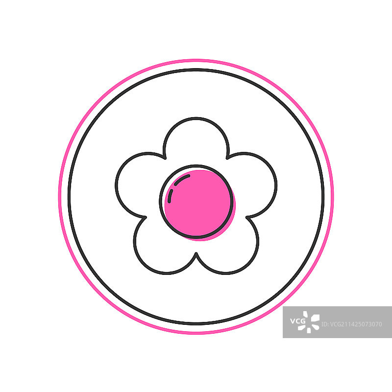 花朵轮廓图标图片素材
