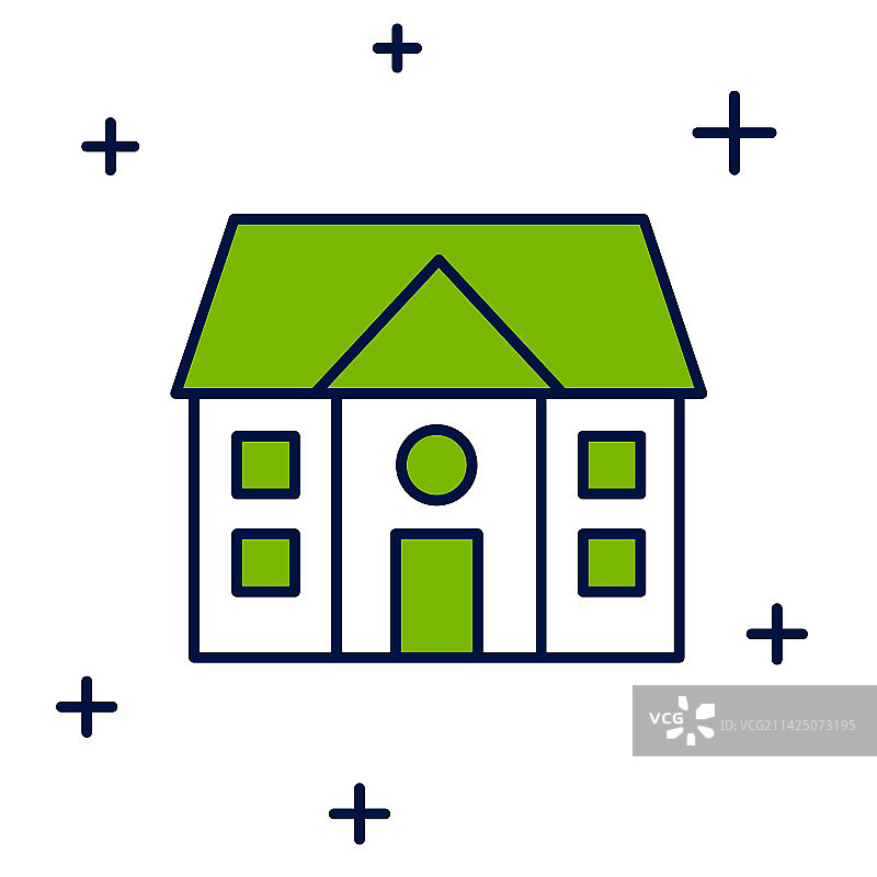 房屋轮廓图标图片素材