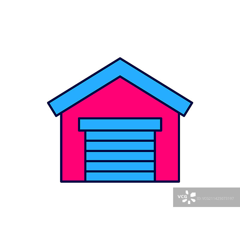 车库轮廓图标图片素材