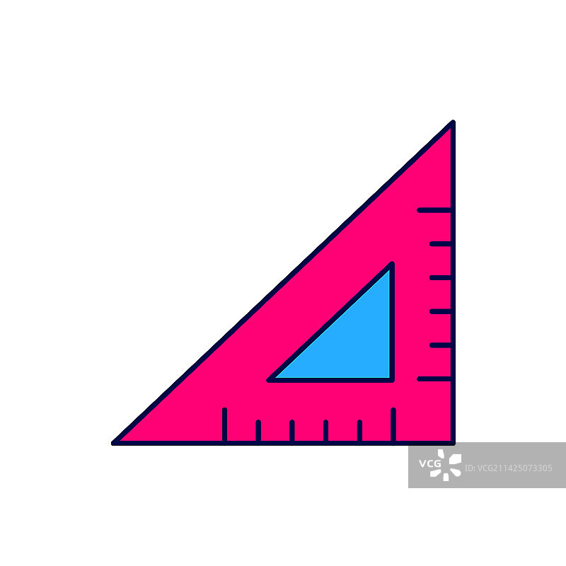 填充描边三角尺图标图片素材