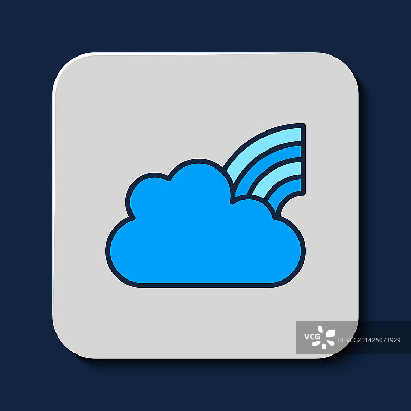 彩虹和云朵图标图片素材