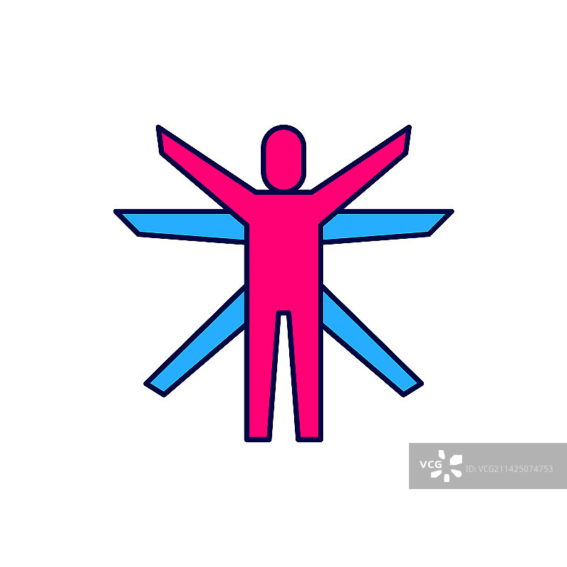 莱昂纳多·达·芬奇的维特鲁威人图片素材