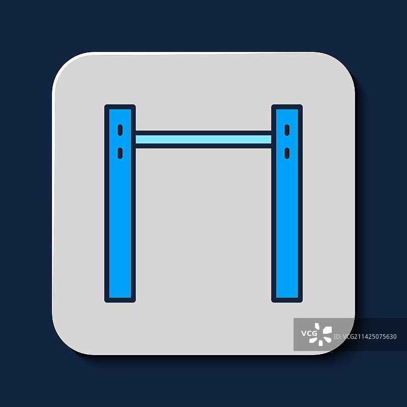 填充轮廓的运动单杠图标图片素材