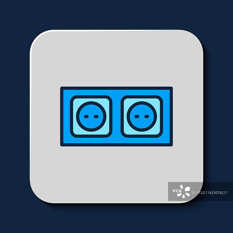 电源插座轮廓图标图片素材