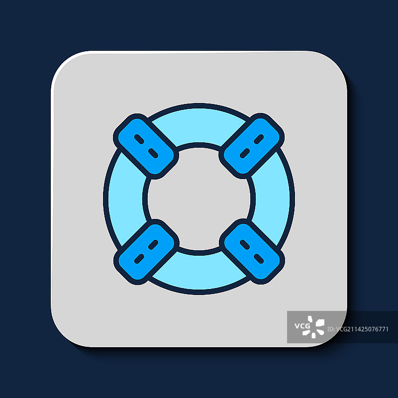 救生圈轮廓图标图片素材