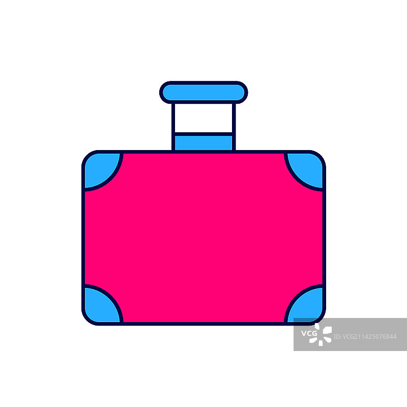 旅行箱轮廓图标图片素材