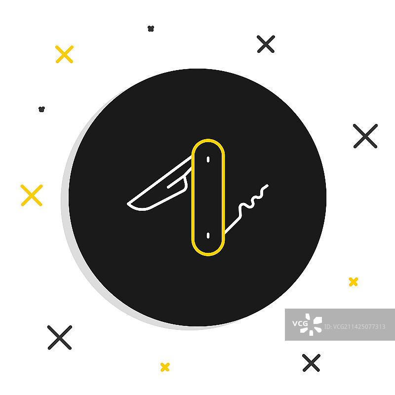 白色背景上的瑞士军刀图标图片素材