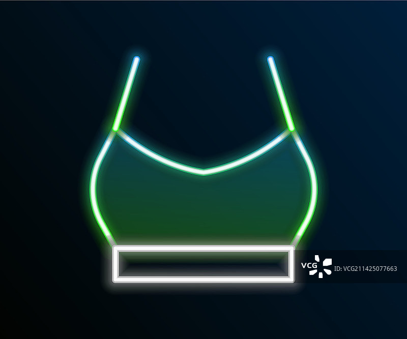 发光的霓虹灯女士露脐上衣图标图片素材