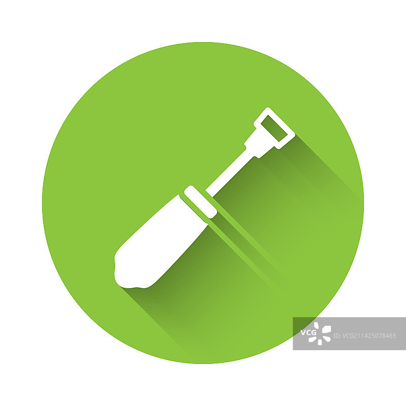 带长阴影的白色螺丝刀图标图片素材