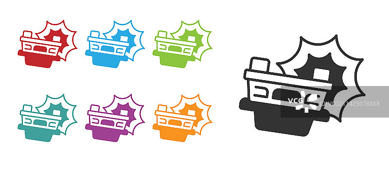 白色背景上的黑色车祸图标图片素材