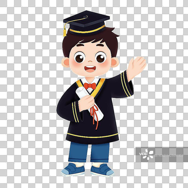 学生穿着学士服，学士帽图片素材