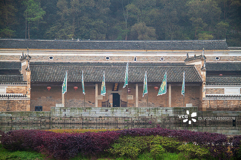 曾国藩故居毅勇侯第之外景，荷叶塘图片素材