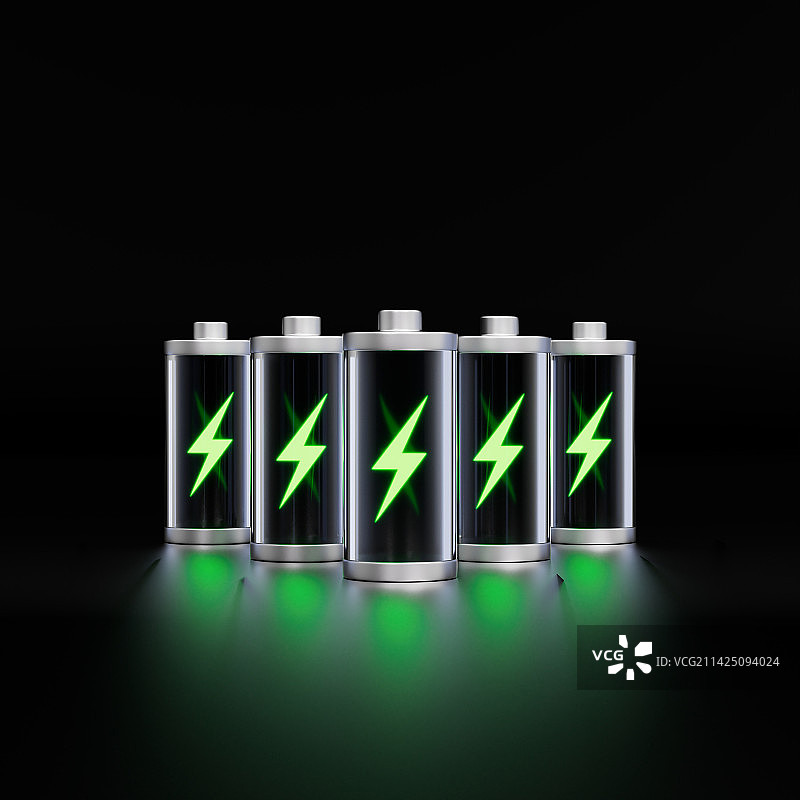 3D渲染的科技感的抽象电池图片图片素材