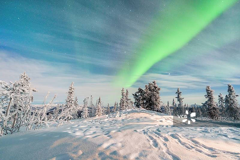 阿拉斯加极光图片素材