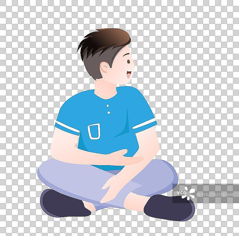 和人聊天讨论的男孩元素图片素材