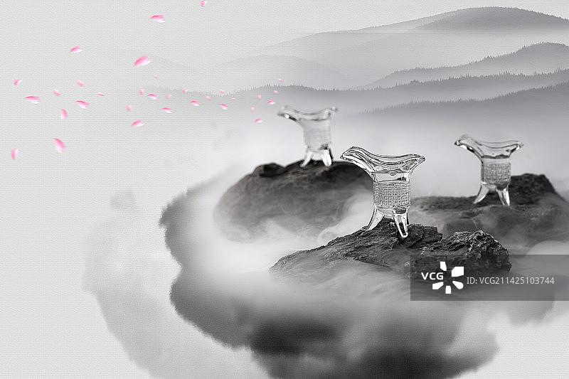 中国古代传统酒杯图片素材