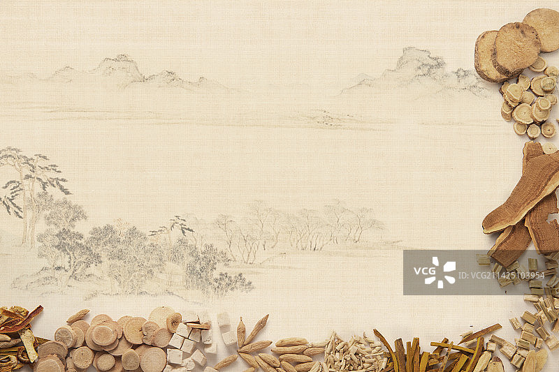 中草药元素的素材背景图片素材