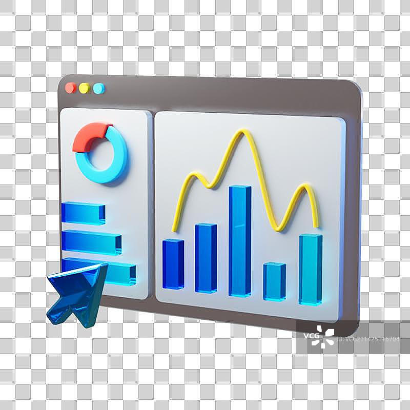 数据可视化页面3D效果图片素材