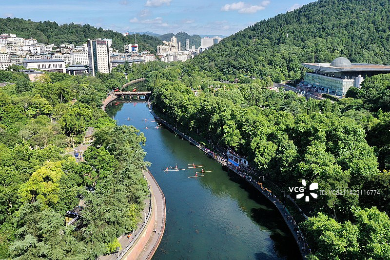 遵义独竹漂图片素材