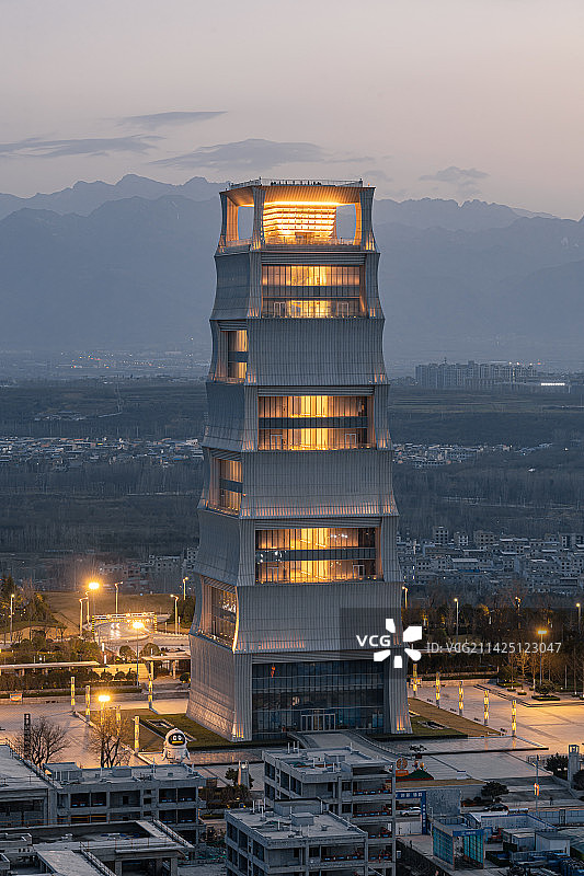 西安古城风貌--揽月阁图片素材