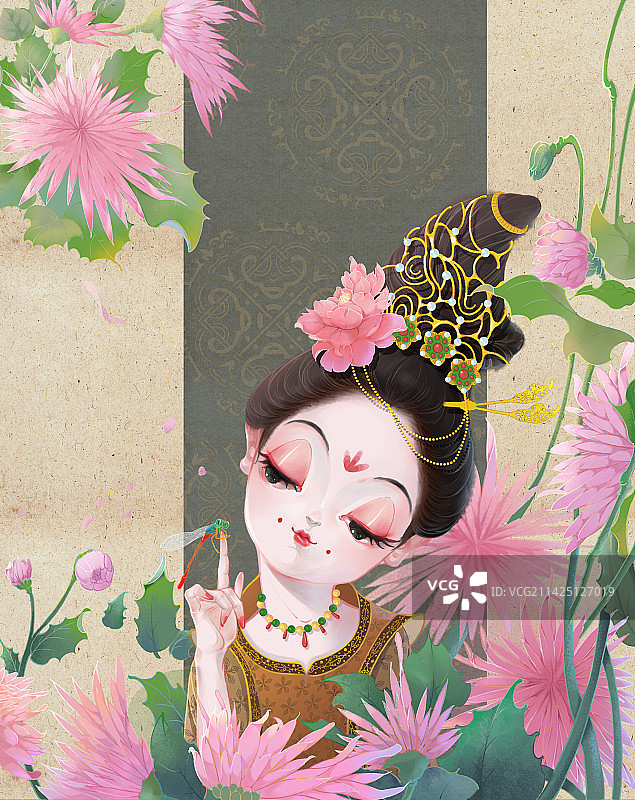 依娃娃-唐宫系列-单刀半月髻图片素材