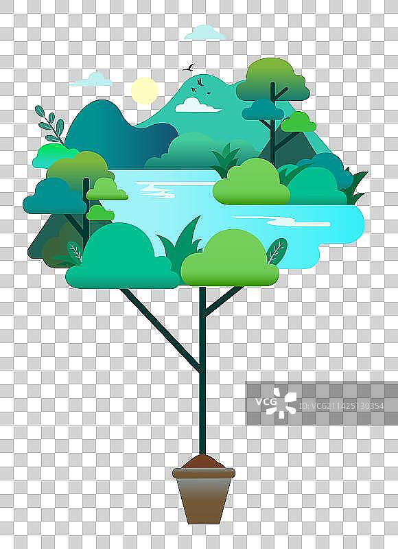 植树节图片素材