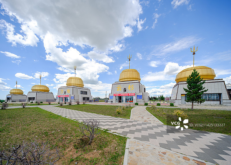 中国内蒙古赤峰白音敖包沙地云杉景区图片素材