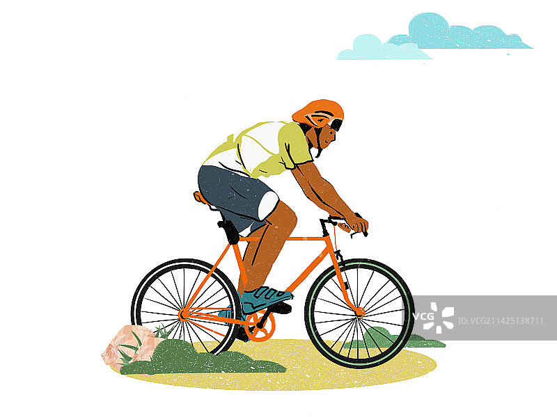 一个正在骑行自驾游的男人户外春游踏青健康生活图片素材