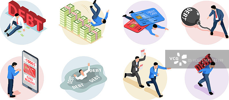 2.5D кредитная композиция набор图片素材