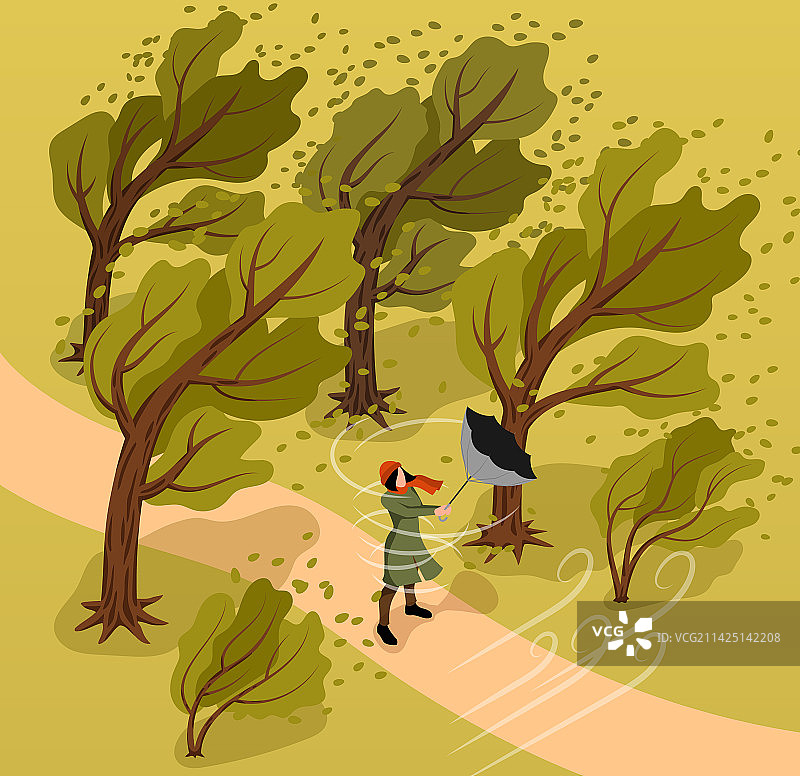 2.5D风暴天气概念图片素材