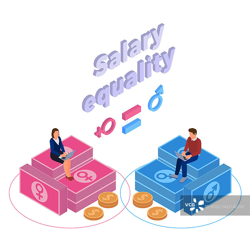 薪酬平等概念图片素材