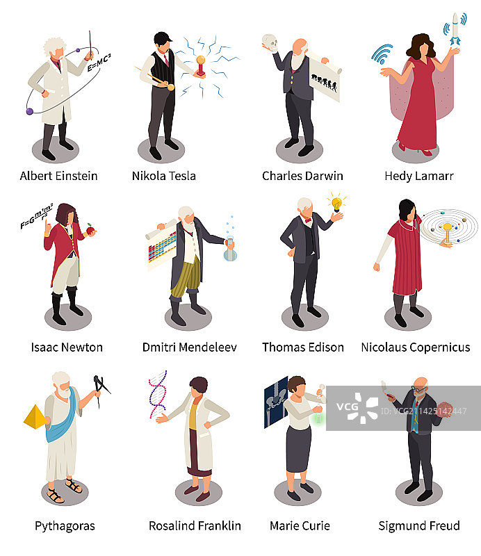 著名科学家人物合集图片素材