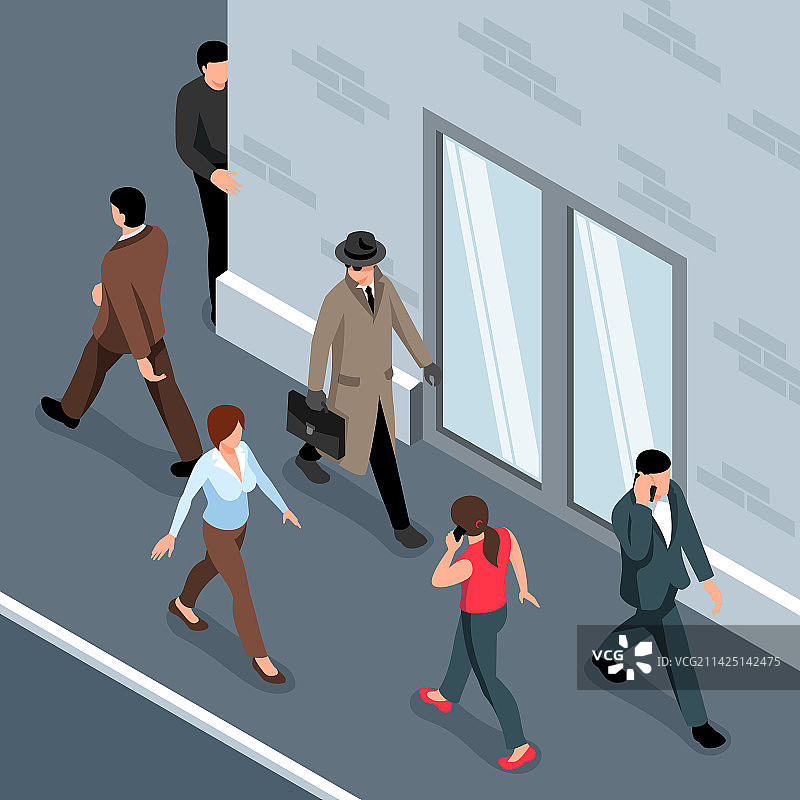 2.5D间谍概念图片素材