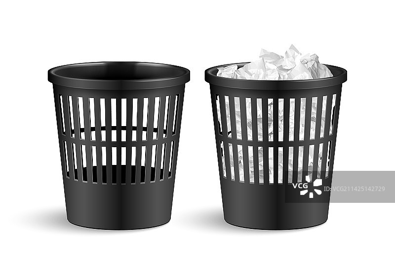办公室垃圾桶套装图片素材