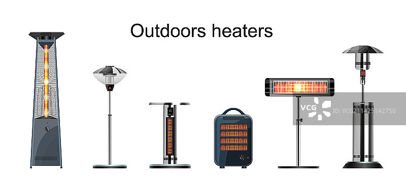 户外加热器套装图片素材