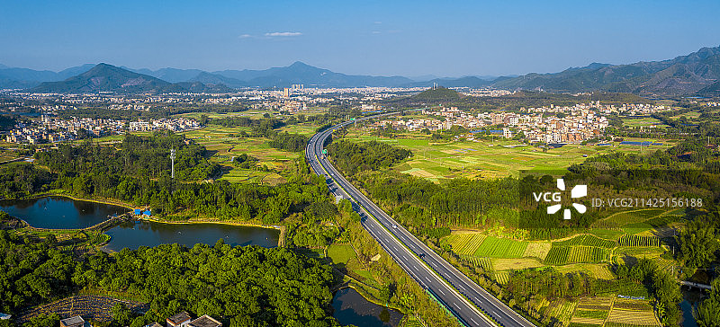 粤北云浮市新兴县乡村景色图片素材