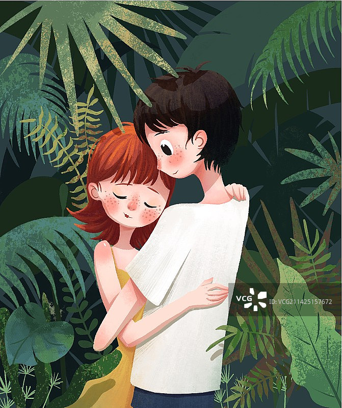 拥抱的情侣图片素材