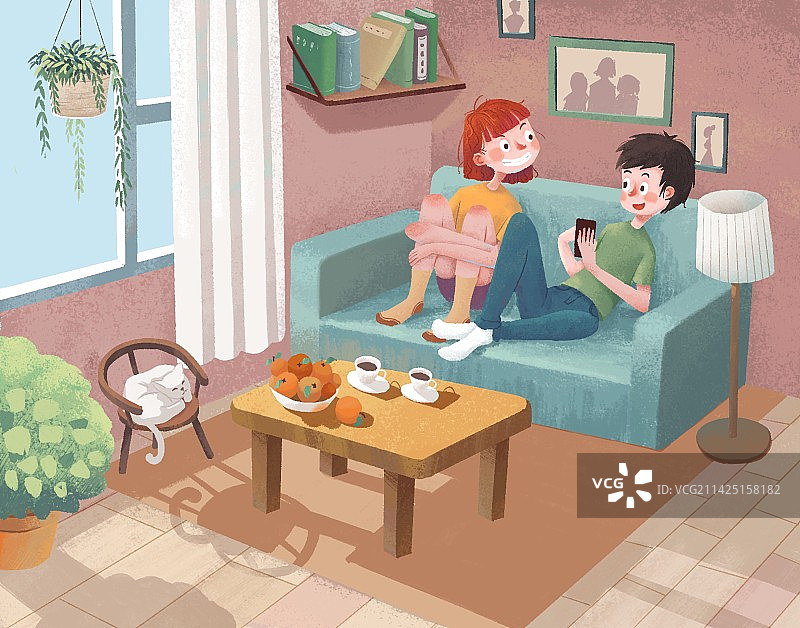 悠闲的周末图片素材