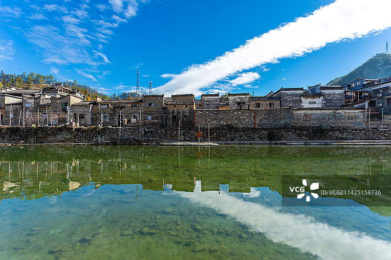 江西景德镇瑶里古镇水乡人家图片素材