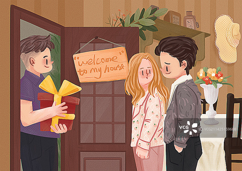 送礼的访客图片素材