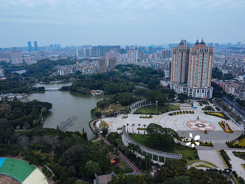 江门 江门体育场 东湖广场 东湖公园 江门体育馆 中远大厦图片素材