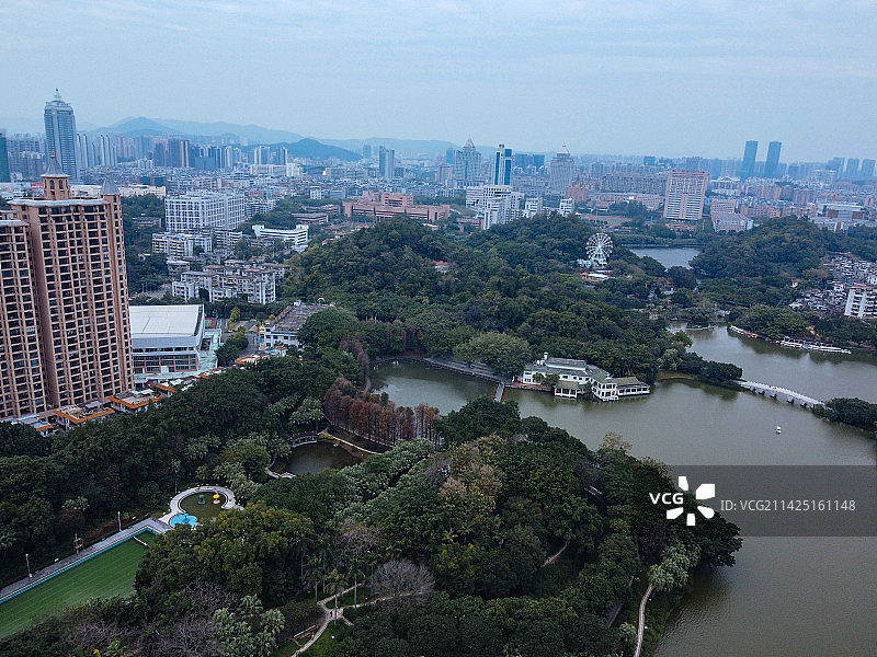 江门 江门体育场 东湖广场 东湖公园 江门体育馆 中远大厦图片素材