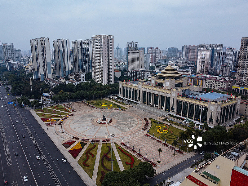 南宁 民族广场 民族大道 自治区博物馆 民族宫 广西科技馆图片素材