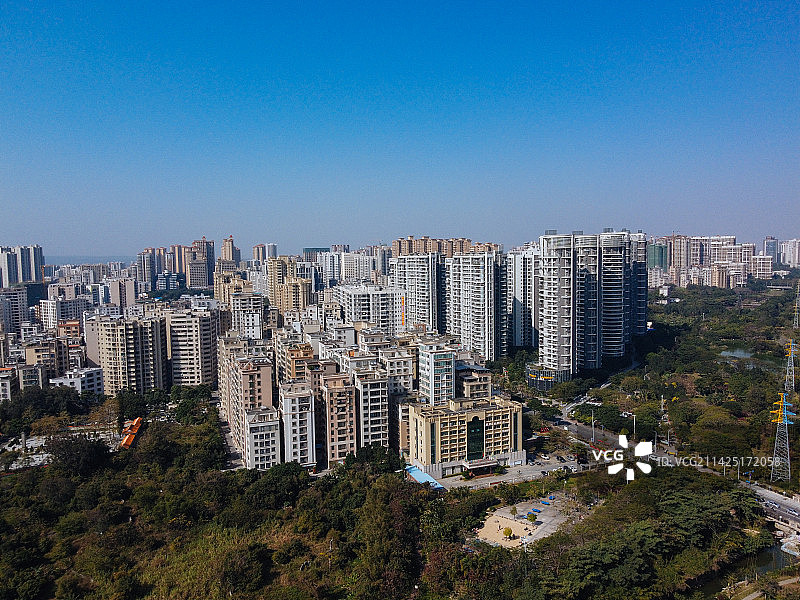 湛江 新海上城市 霞山区 远东广场 绿华路 绿塘河湿地公园图片素材