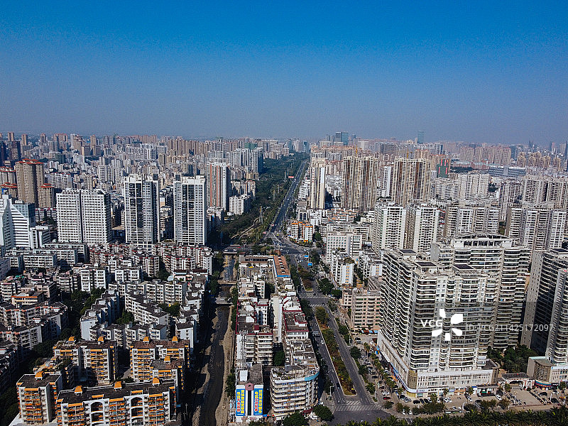 湛江 新海上城市 霞山区 远东广场 绿华路 绿塘河湿地公园图片素材