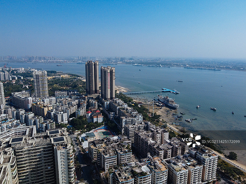 湛江 新海上城市 霞山区 远东广场 绿华路 绿塘河湿地公园图片素材